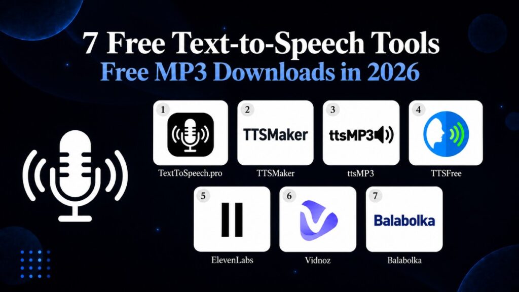 7 Free Text-to-Speech Tools with Free Downloads in 2026 (Tested & Compared)