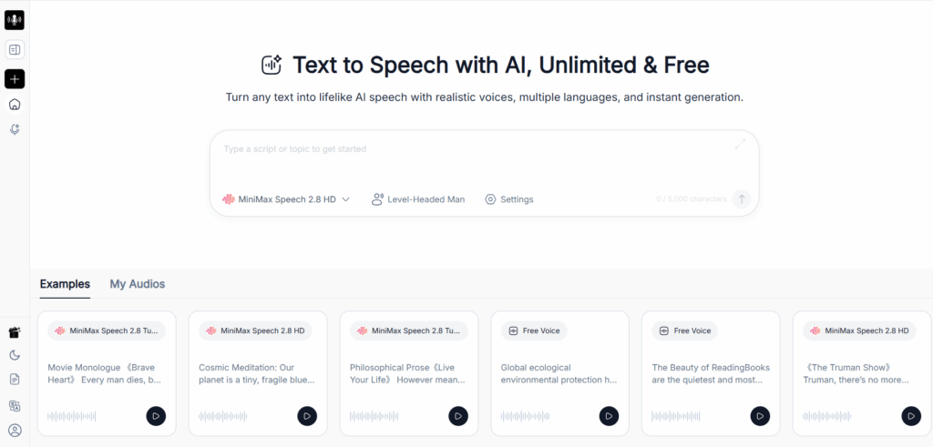 start with Text to Speech