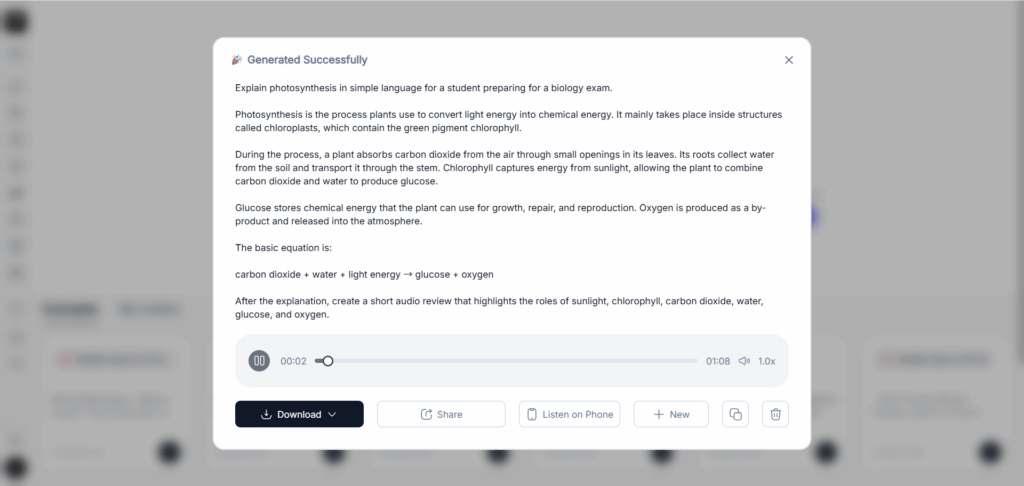 TutorGPT — Best for lightweight learning and study audio