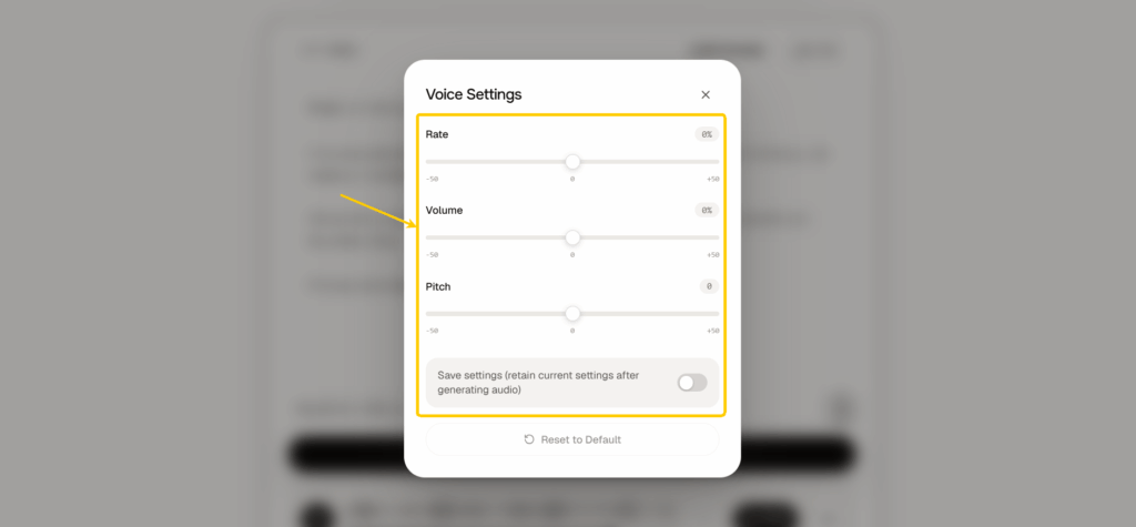 Step 3: Adjust Speech Settings